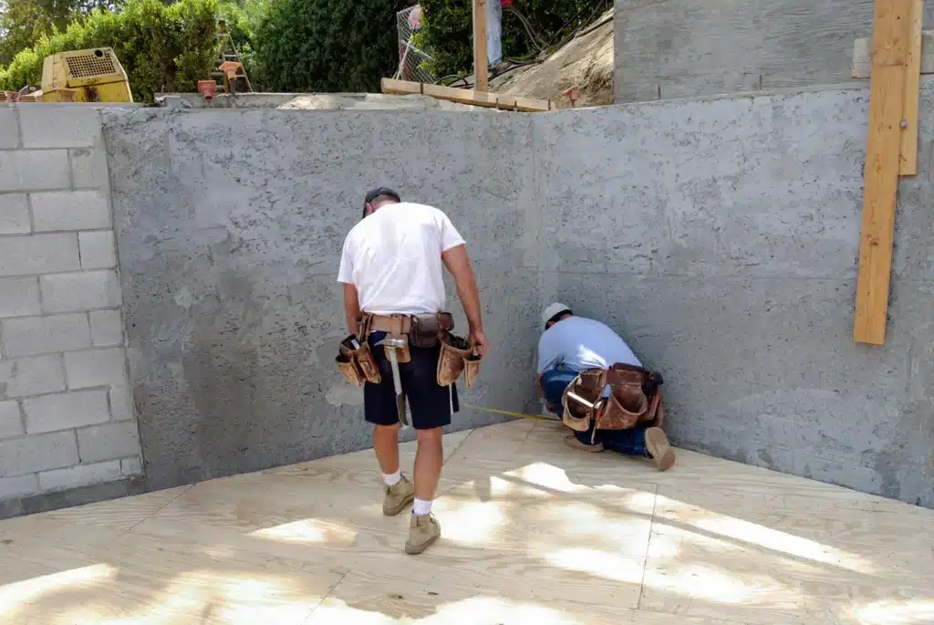 Concrete retaining walls